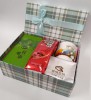 Набор чая подарочный  №6 (универсальный) в подарочной коробке №5 серо-зеленая клетка - Город подарков в Екатеринбурге 