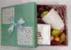 Набор чая подарочный №1 в подарочной коробке №1 с цветочками - Город подарков в Екатеринбурге 